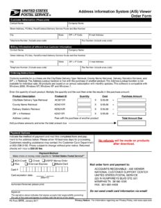 What Does An Address Info. System Viewer Order Form Look Like?