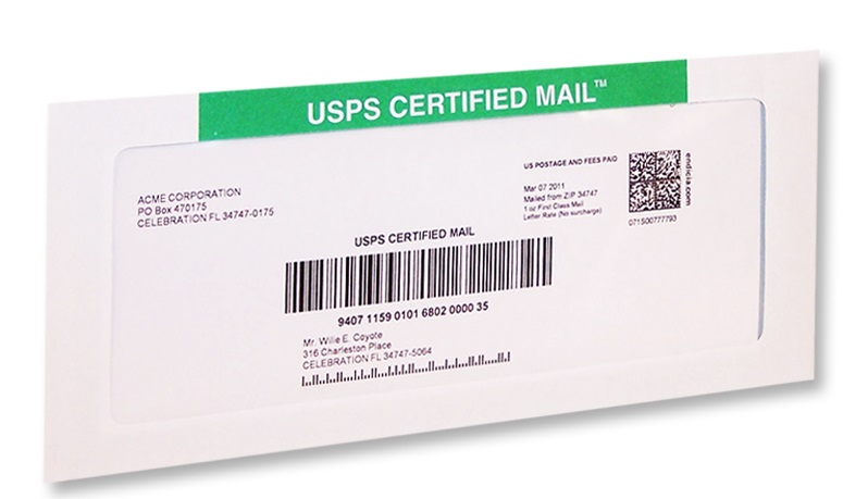 us certified mail receipt